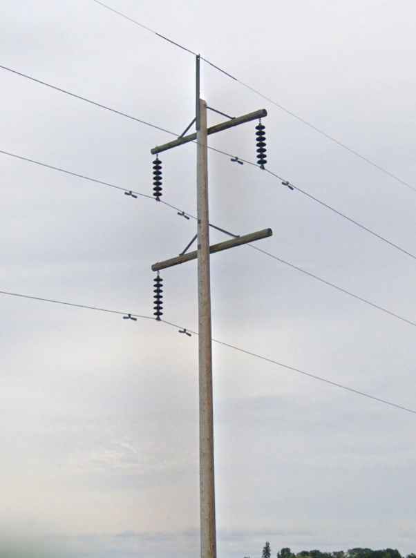 Alberta - Missing insulator poletop — how it looks in GeoGuessr