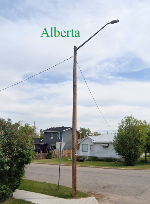 Alberta - Standard Canadian lamp — how it looks in GeoGuessr