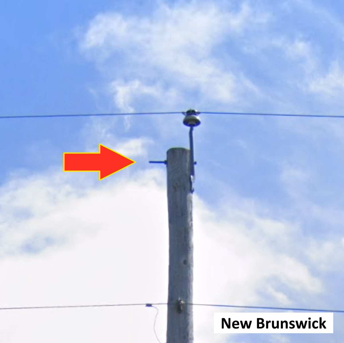 New Brunswick - 1 bolt pole — how it looks in GeoGuessr