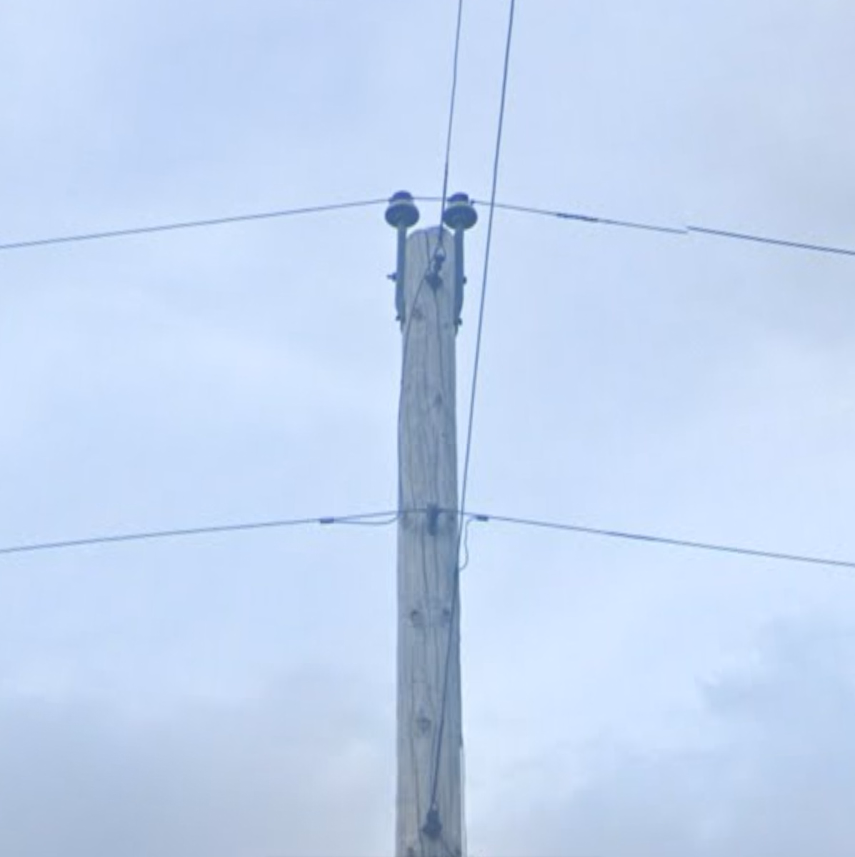 New Brunswick - Double insulator pole — how it looks in GeoGuessr