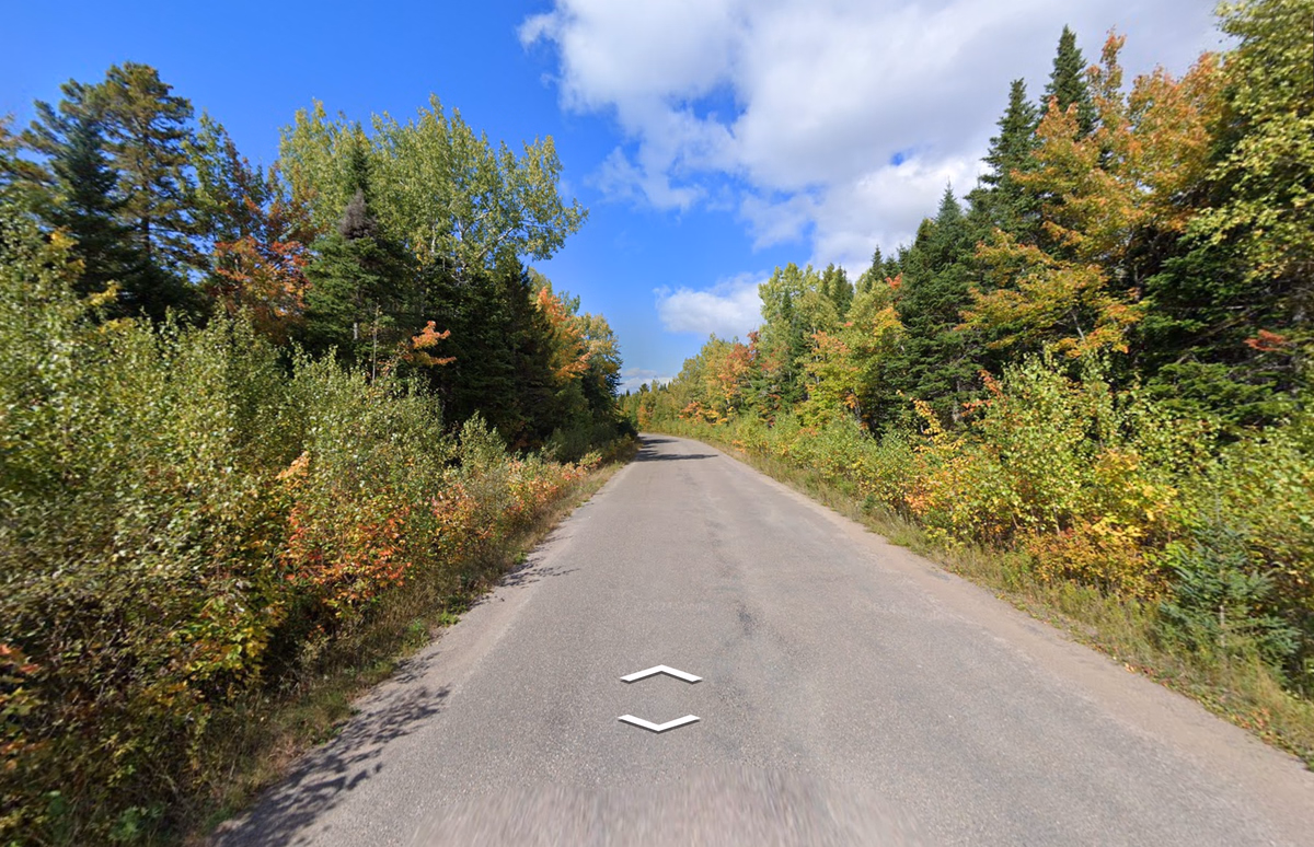 New Brunswick - No roadlines coverage — how it looks in GeoGuessr