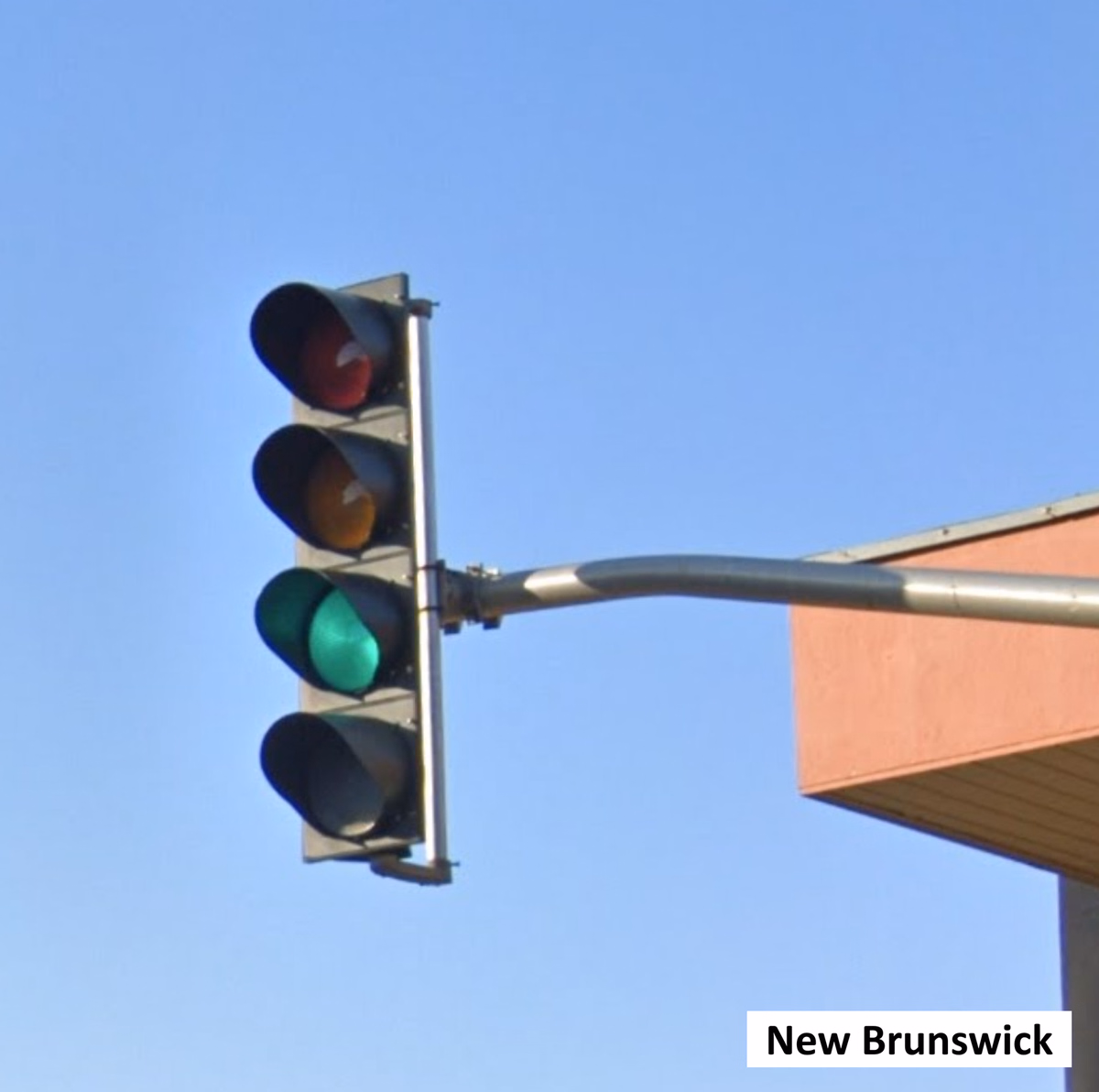 New Brunswick / Nova Scotia - Stoplight styles — how it looks in GeoGuessr