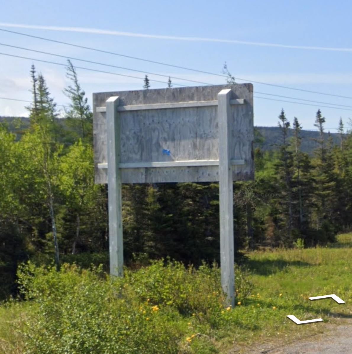 Newfoundland & Labrador - Wooden signpost — how it looks in GeoGuessr