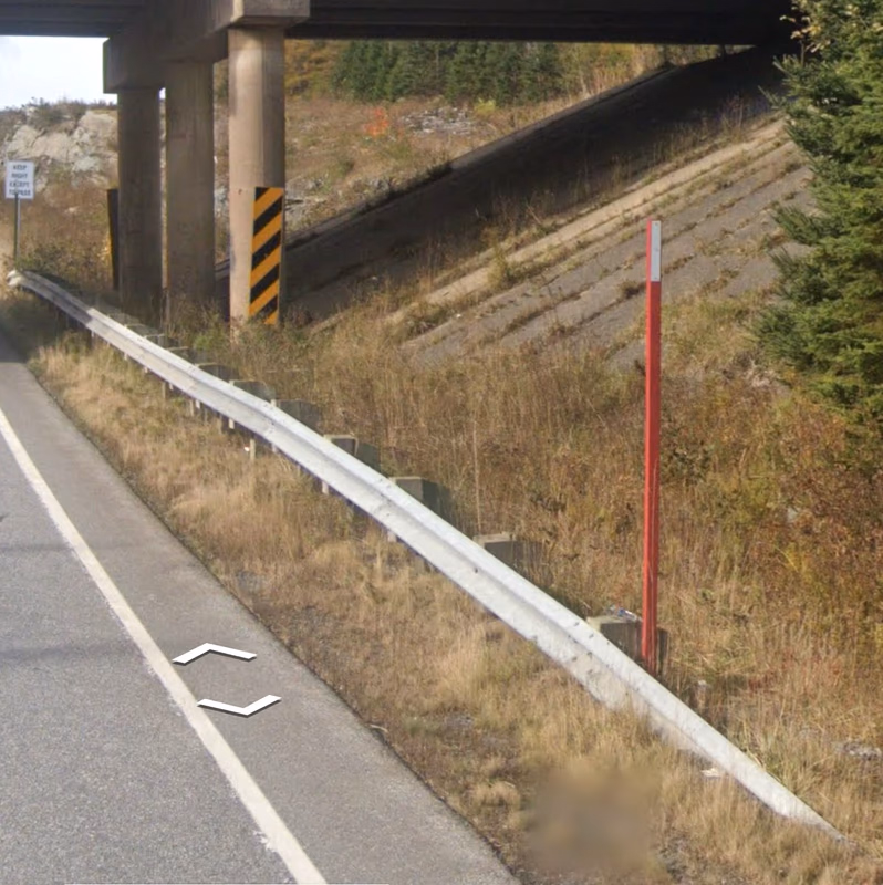 Nova Scotia - Guardrail sticks — how it looks in GeoGuessr