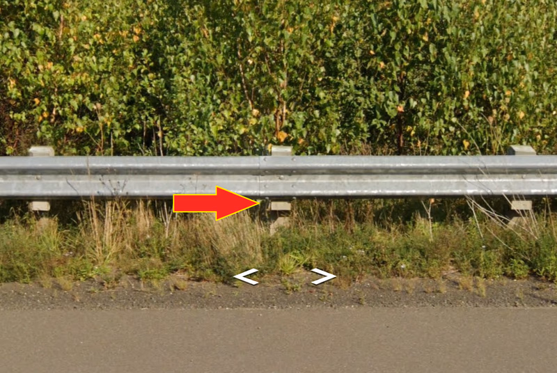 Nova Scotia - Pokey guardrail — how it looks in GeoGuessr