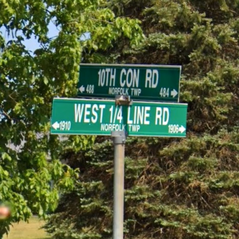 Ontario - County road sign — how it looks in GeoGuessr