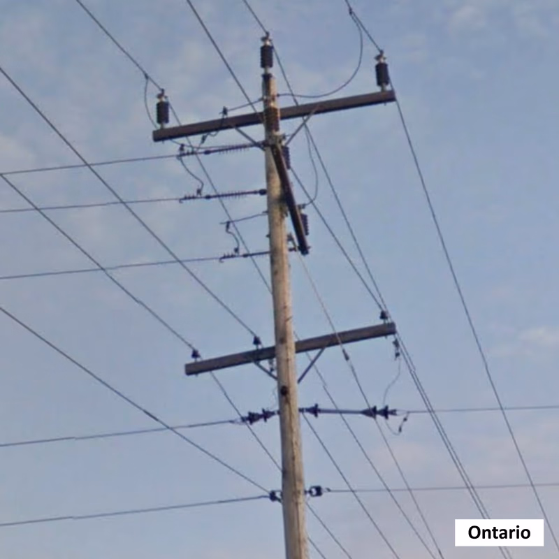Ontario / British Columbia - Secondary crossarm — how it looks in GeoGuessr