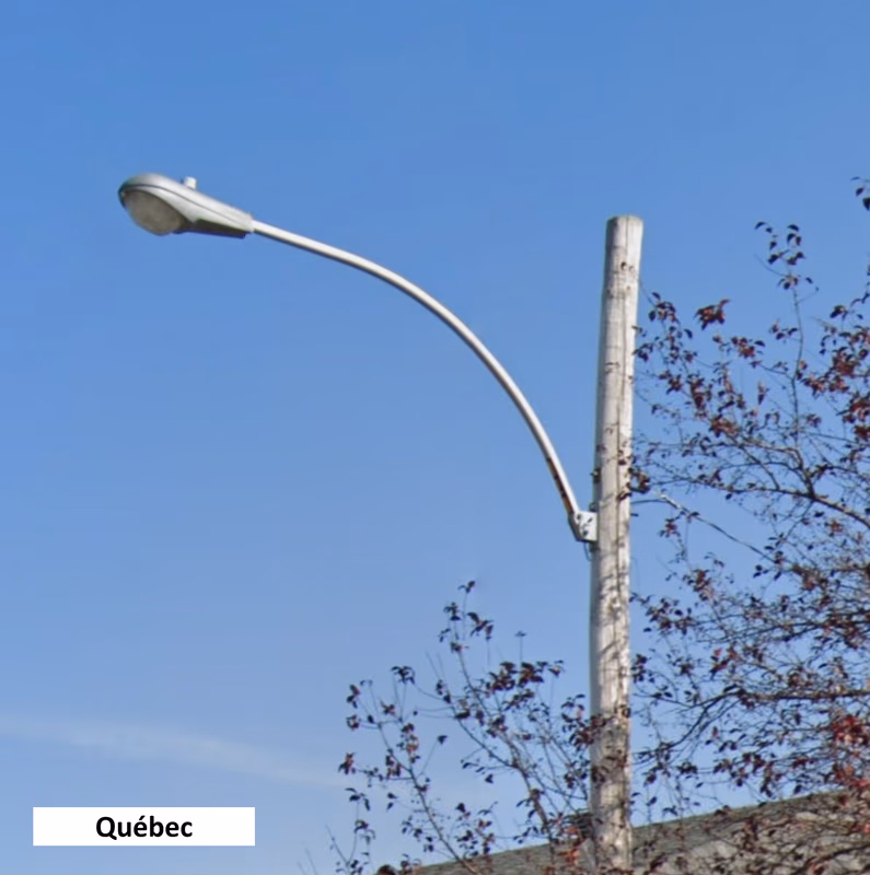 Québec - Curved lamp — how it looks in GeoGuessr
