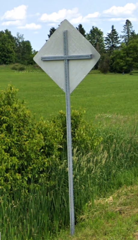 Québec - Southwestern cross — how it looks in GeoGuessr
