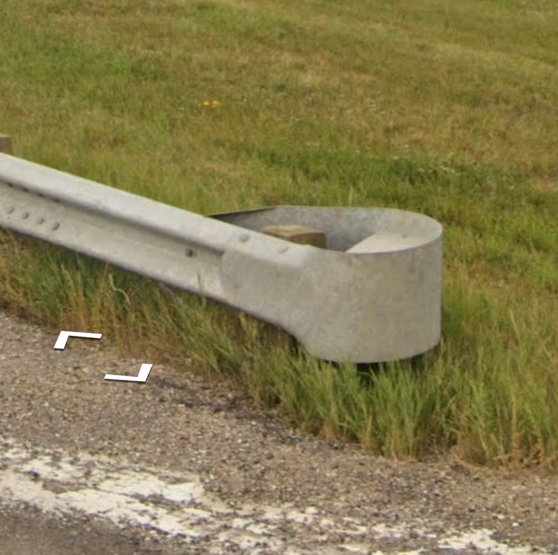 Saskatchewan - Guardrail ending — how it looks in GeoGuessr