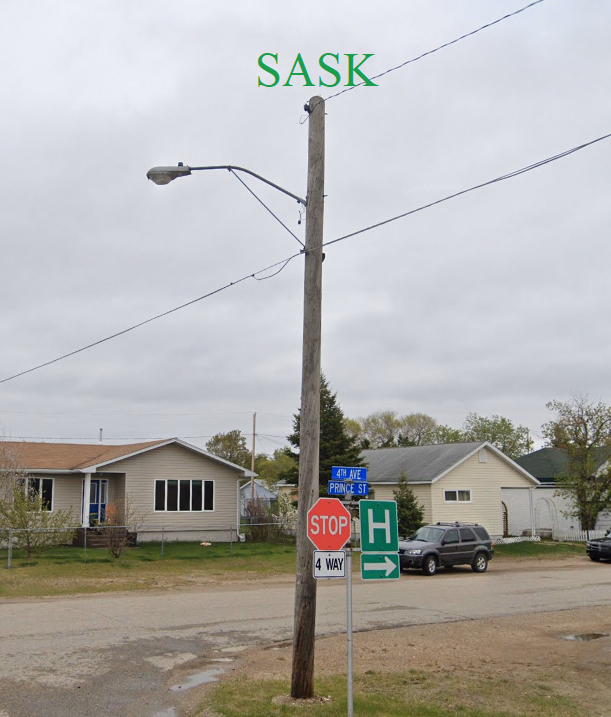 Saskatchewan - Lamp support and curve — how it looks in GeoGuessr