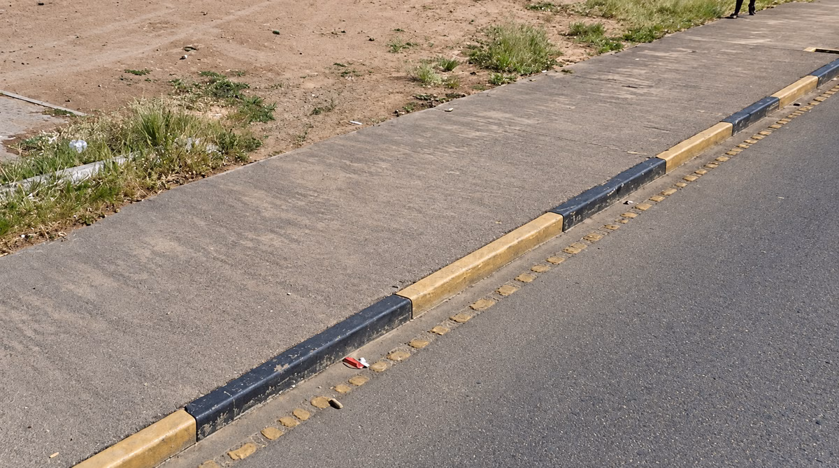 Black-and-Yellow Curbs — how it looks in GeoGuessr