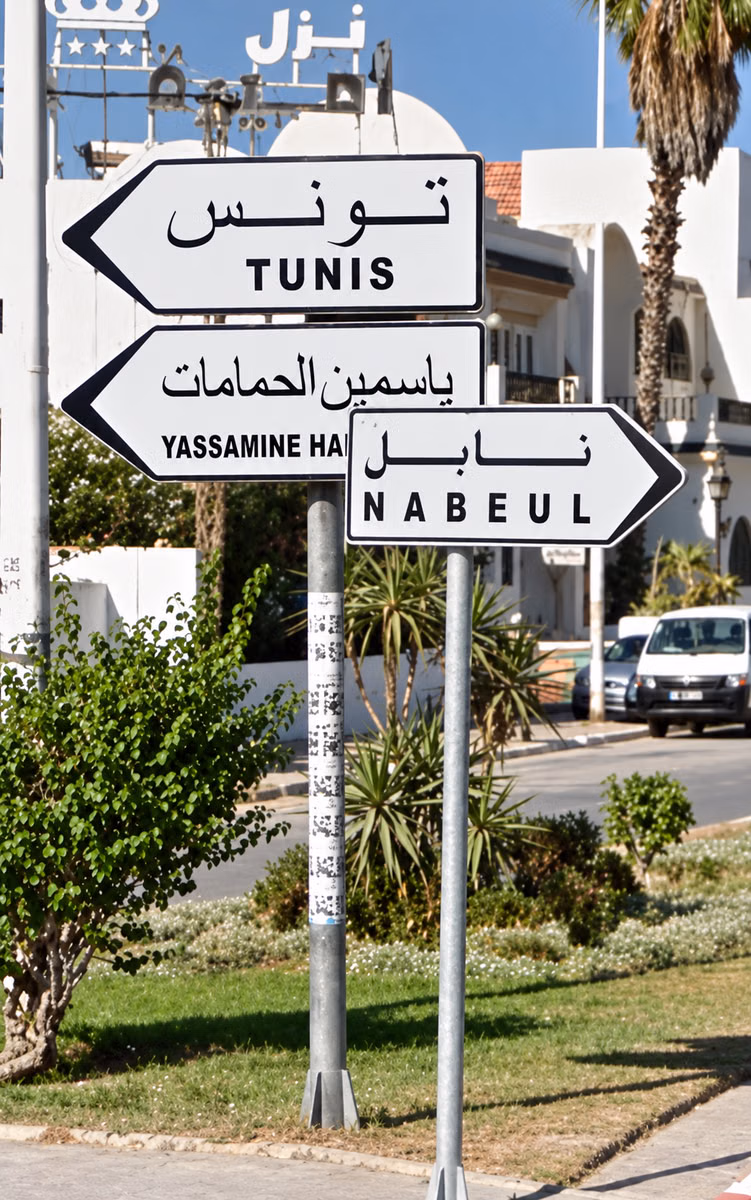 Tunisian Road Signs — how it looks in GeoGuessr