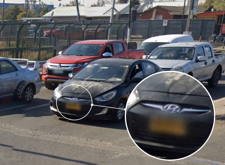 Orange Commercial Vehicle Plates — how it looks in GeoGuessr