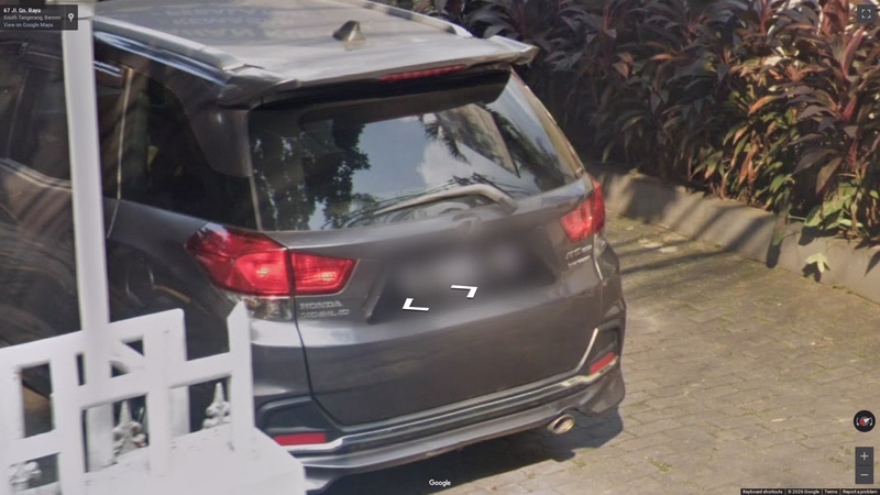 Indonesian Private License Plate — how it looks in GeoGuessr