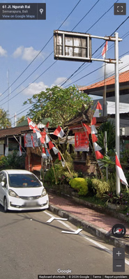 Indonesia clue: Red-white banners