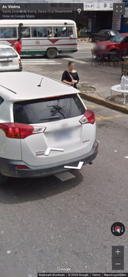 Bolivia clue: Private licence plate