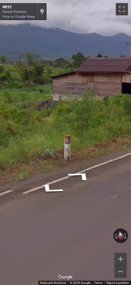 Cambodia clue: Red top bollard