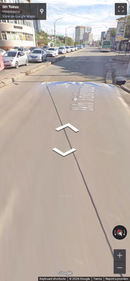 Mongolia clue: Pickup with blue-white ornament