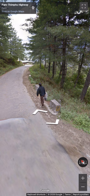 Bhutan clue: Stone block bollard