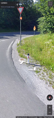 Slovenia clue: Bollard with black hat