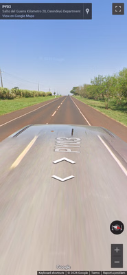 Paraguay clue: White pickup car with one antenna and the hole