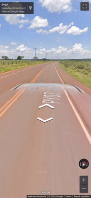 Paraguay clue: White/silver pickup car with hole in the roof