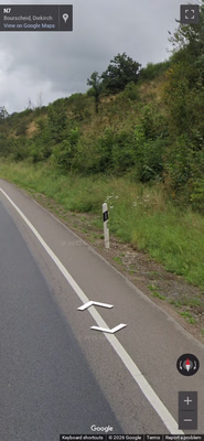 Luxembourg clue: Bollard with three bolts