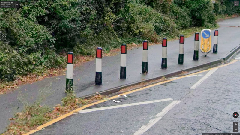 British Striped Bollard