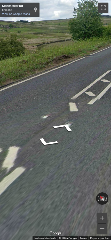 Reflector in the middle of the road — UK