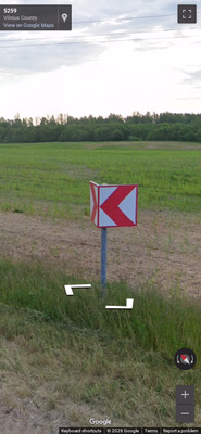 Lithuania clue: White-and-red chevron with red border