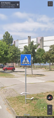 Croatia clue: Pedestrian crossing sign