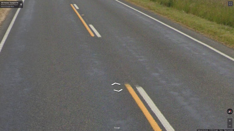New Zealand Road Lines — how it looks in GeoGuessr