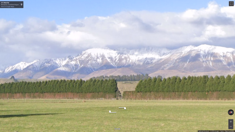 New Zealand Snow-Capped Mountains — how it looks in GeoGuessr