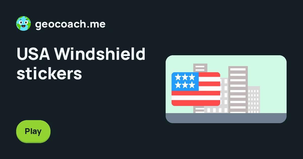 USA Windshield stickers | GeoCoach Map