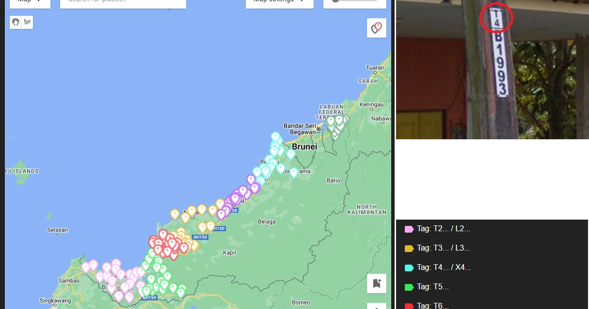 Sarawak pole numbers