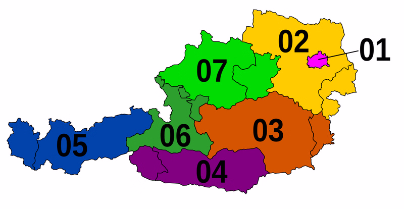 Austra phone codes (wikipedia map)