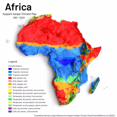 Africa climate map