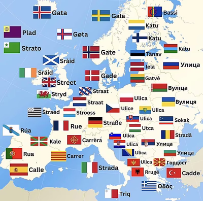 Street Names In Europe