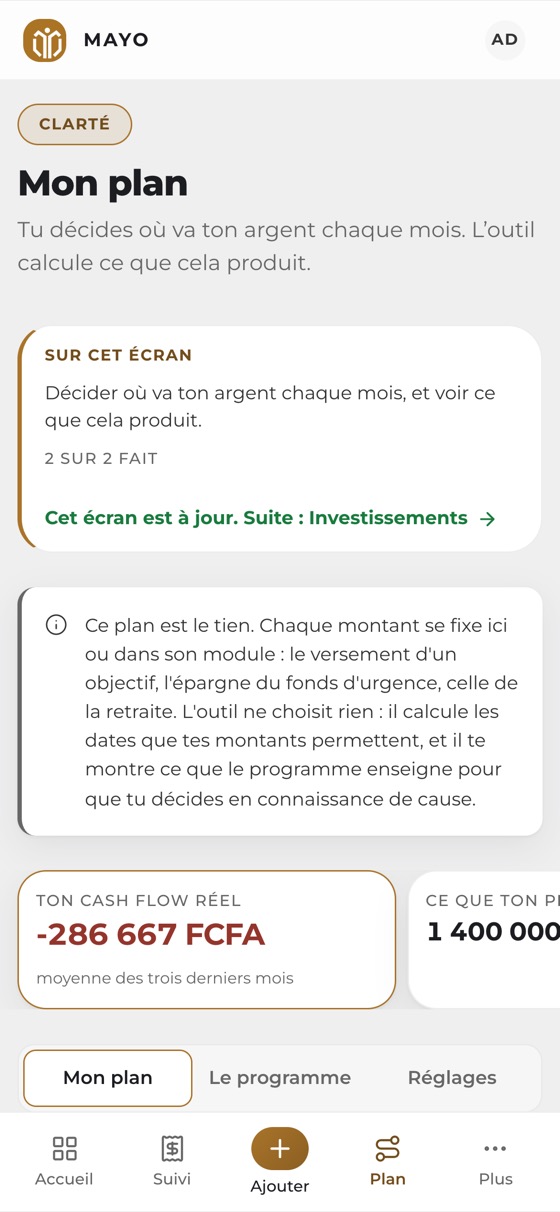 Mon plan sur téléphone