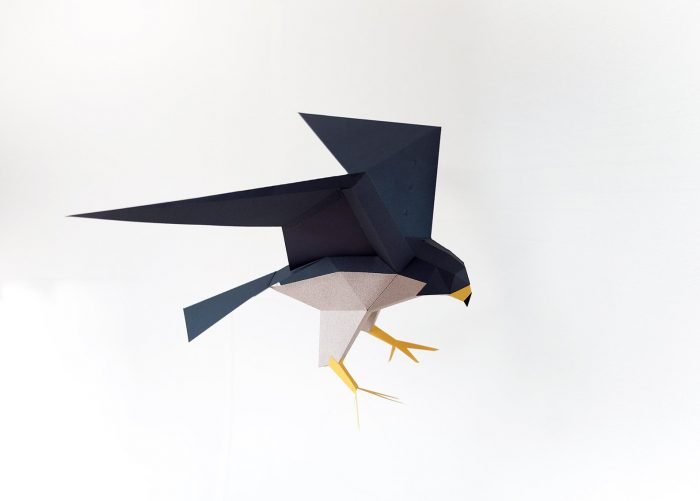 Halcón peregrino origami-0