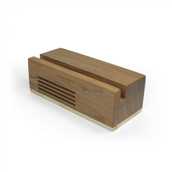 altavoz-inalambrico-sostenible-madera-nogal-radio-mini-ekohunters