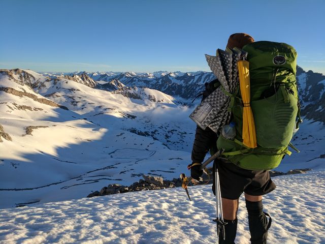 Peanut looks into King's Canyon before we descend