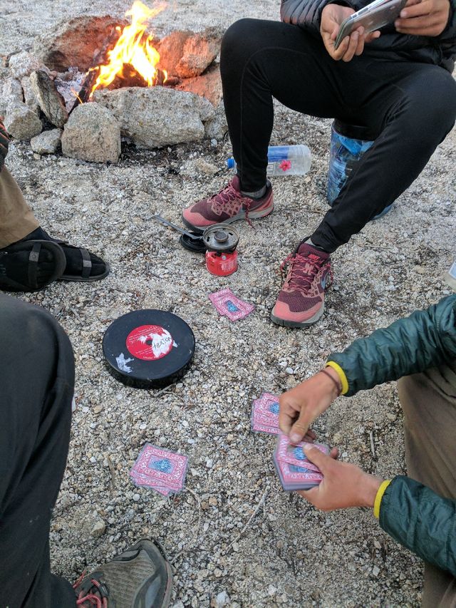 Playing cards before bed