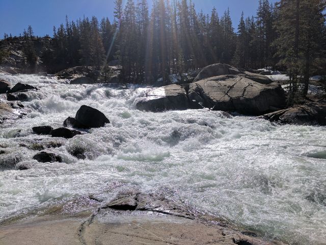 I wouldn't want to cross this creek here (it calms down upstream)