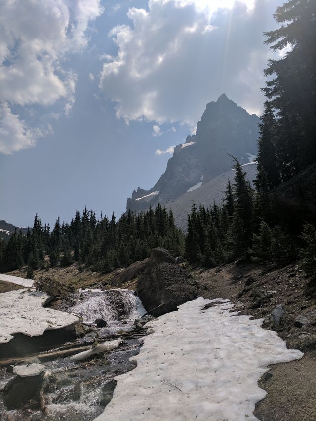 I got some fresh water from a snowmelt stream off of it, though!