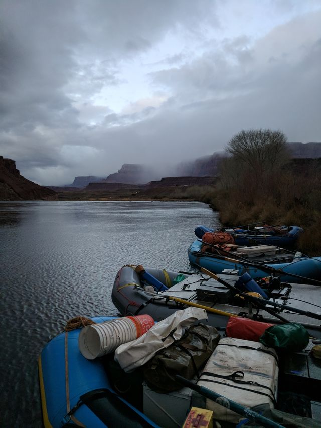 It's not beautiful weather, but it's a beautiful scene