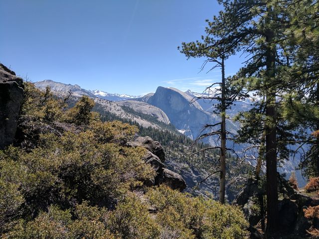 My first glimpse of Half Dome!