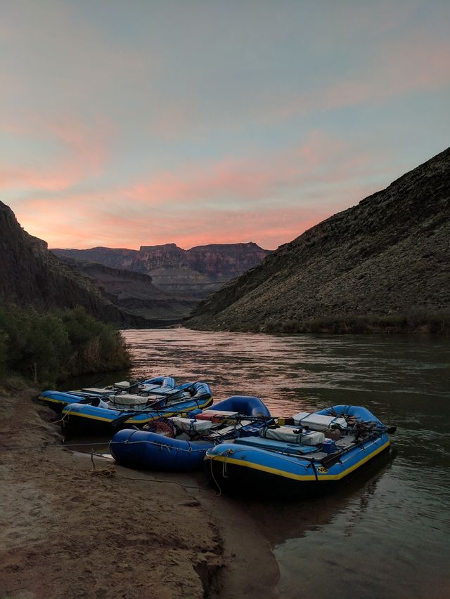 But first, let's look at the boats and the sunrise