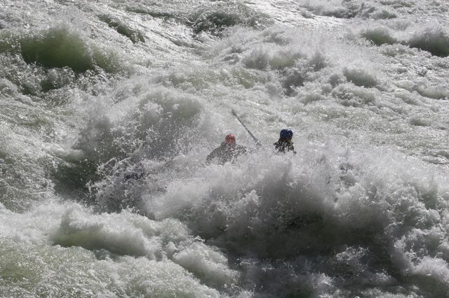 Nick and Amanda getting buried in the V wave